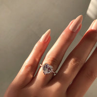 2 CT Heart Cut Diamond 925 Sterling Silver Halo Women's Anniversary Ring