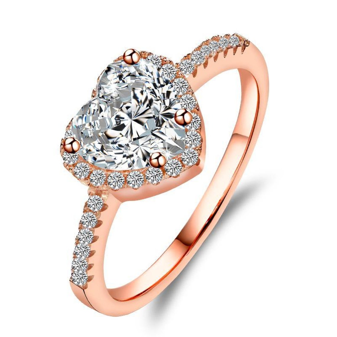 2 CT Heart Cut Diamond 925 Sterling Silver Halo Women's Anniversary Ring