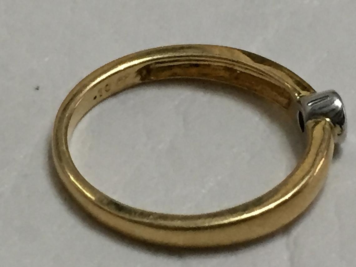 0.20 CT Round Cut Diamond Yellow and White Gold Over Solitaire Engagement Ring