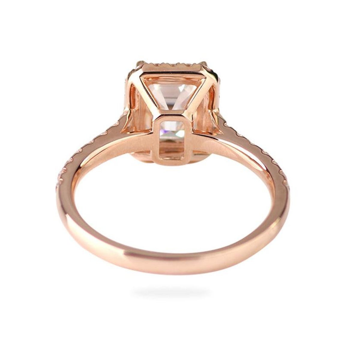 2 CT Emerald Cut Diamond 925 Sterling Silver Halo Anniversary Ring