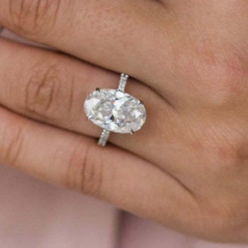 2 CT Oval Cut  Diamond 925 Sterling Silver Unique Wedding Engagement Halo Ring - atjewels.in