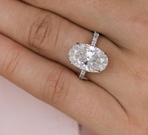 2 CT Oval Cut  Diamond 925 Sterling Silver Unique Wedding Engagement Halo Ring - atjewels.in