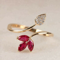 2.35 Ct Marquise Cut Red Ruby 925 Sterling Silver Adjustable/Bypass Anniversary Gift Ring