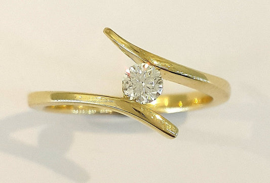 1 CT Round Cut Diamond 925 Sterling Silver Women Engagement Solitaire Bypass Ring - atjewels.in