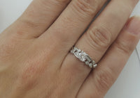 1 CT 925 Sterling Silver Round Cut Diamond Anniversary Gift Ring