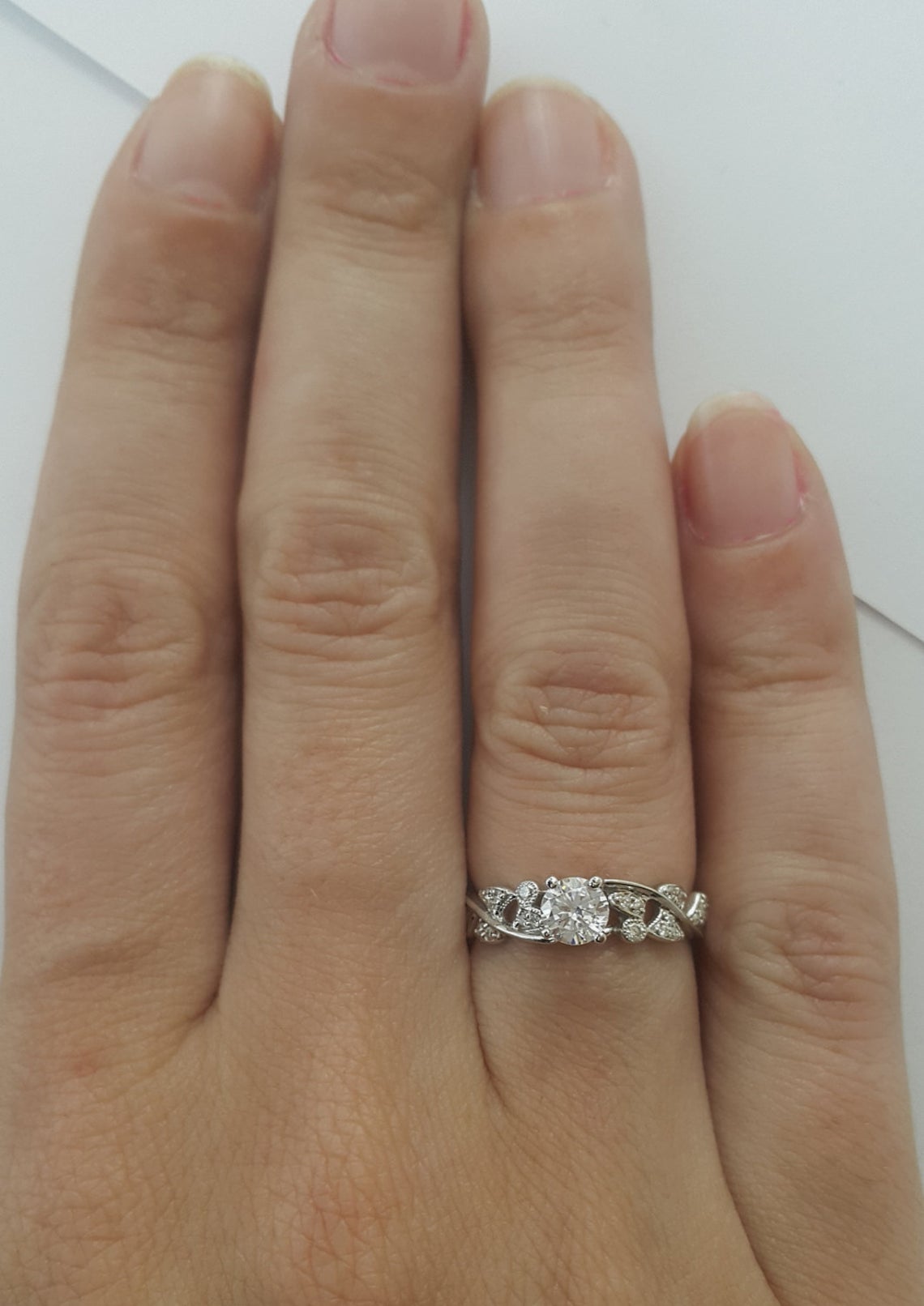 1 CT 925 Sterling Silver Round Cut Diamond Anniversary Gift Ring