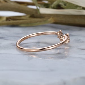 0.75 CT Round Cut Diamond 925 Sterling Silver Curved Promise Anniversary Gift for