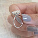 2 CT Cushion Cut White Diamond 925 Sterling Silver Halo Engagement Ring