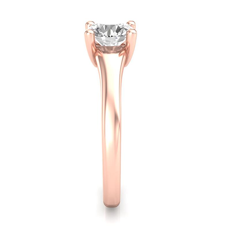1 CT 925 Sterling Silver Round Cut Diamond Solitaire Engagement Ring