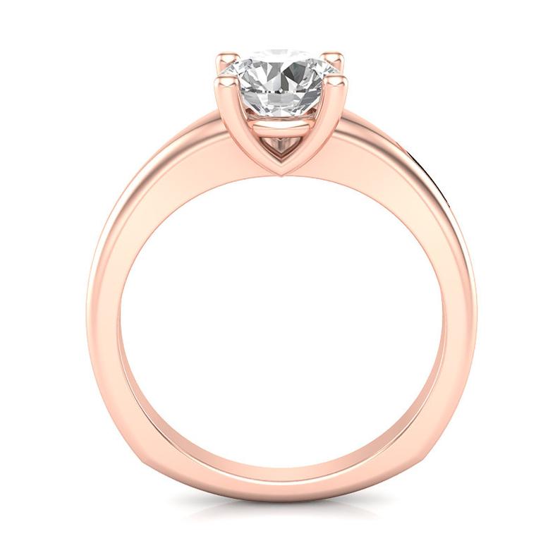 1 CT 925 Sterling Silver Round Cut Diamond Solitaire Engagement Ring