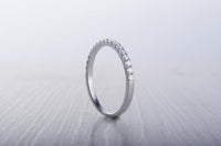 0.25 CT 925 Sterling Silver Round Cut Diamond Wedding Engagement Band Ring