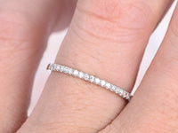 1.20 CT Round Cut CZ Diamond White Gold Over On 925 Sterling Silver Half Eternity Wedding Band Ring