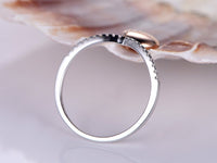 1.50 Ct Round Cut Diamond Half Eternity Two-Tone 925 Sterling Silver Dangle Pendant Ring