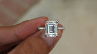 1 CT Emerald Cut Diamond 925 Sterling Silver Anniversary Ring for Women