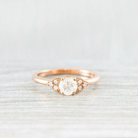 1 CT 925 Sterling Silver Round Cut Diamond Engagement Anniversary Ring