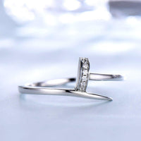 0.20 Ct Round Cut Diamond 925 Sterling Silver Unique Promise Gift Ring