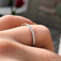 0.25 CT Round Cut Diamond 925 Sterling Silver Half Eternity Wedding Band Gift for Her