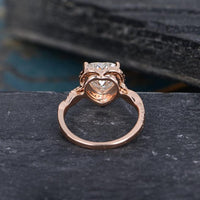 1 CT Heart Cut Diamond Rose Gold Over On 925 Sterling Silver Infinity Wedding Ring