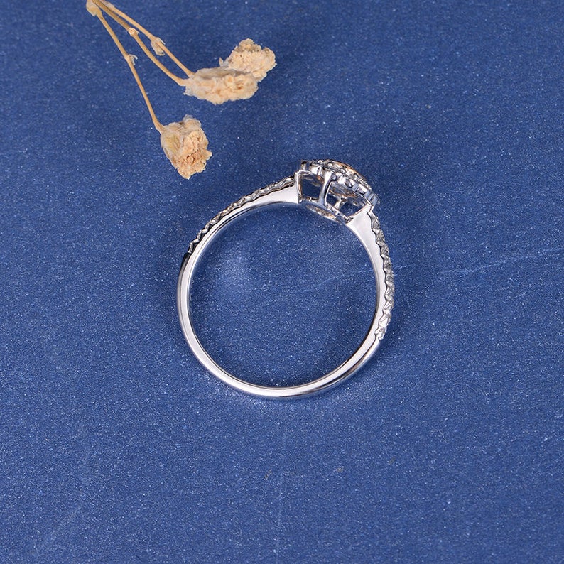 1.75 Ct Oval Cut Yellow Citrine & Round CZ Halo Engagement Ring In 925 Sterling Silver