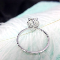 2 CT Pear Cut Diamond 925 Sterling Silver Halo Anniversary Ring