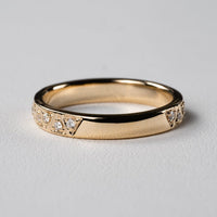 1.20 CT Round Cut Diamond Yellow Gold Ove On 925 Sterling Silver Triangle Full Eternity Ring
