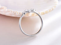 1.20 Ct Marquise & Round Cut Diamond 925 Sterling Silver Arrow Style Unique Ring