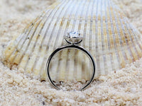 1 CT Oval Cut White Topaz & Diamond 925 Sterling Silver Halo Engagement Ring