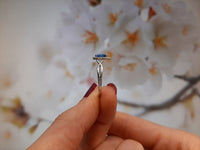 1 CT Pear Cut Blue Topaz Diamond 925 Sterling Silver Halo Engagement Ring