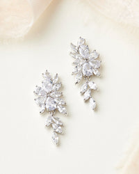 3.50 Ct Pear & Marquise Cut Diamond Bridal Wedding Earrings In 925 Sterling Silver
