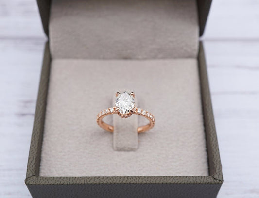 1.5 CT Oval Cut Diamond 925 Sterling Silver Halo Women's Engagement Day