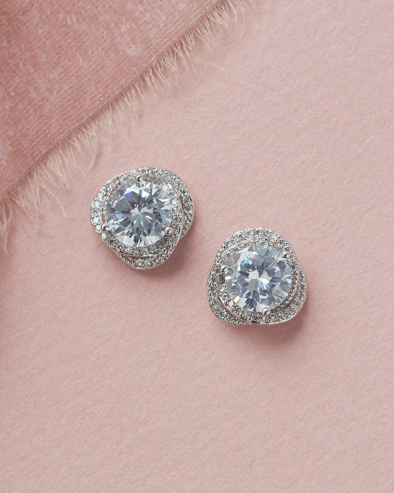 Diamond Stud Earrings | 1 Carat Diamond Stud Earrings In 14 Karat White  Gold | SuperJeweler