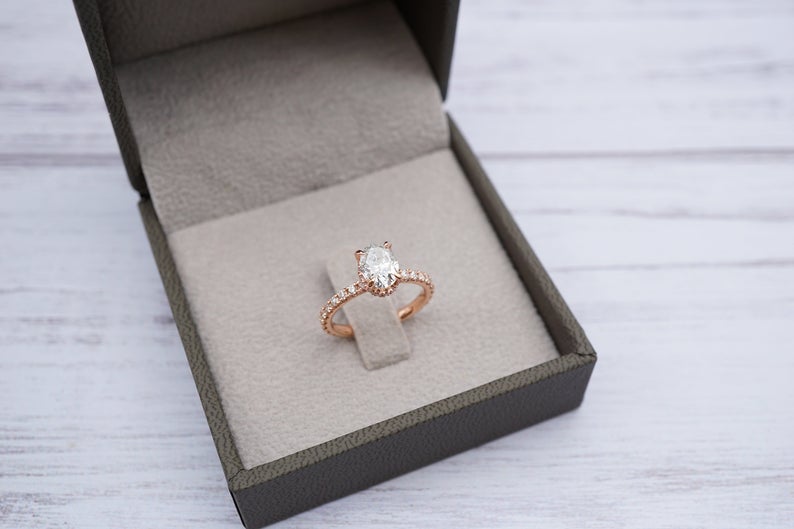 1.5 CT Oval Cut Diamond 925 Sterling Silver Halo Women's Engagement Day