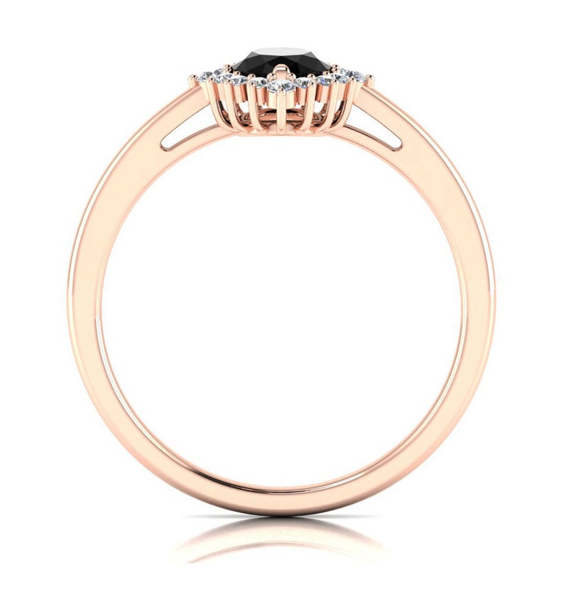 2 CT Oval Cut Black Onyx Diamond Rose Gold Over On 925 Sterling Silver Anniversary Gift For Her