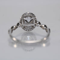 1 CT Oval Cut Diamond 925 Sterling Silver Women Halo Promise Ring