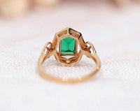 2 CT Princess Cut Emerald Diamond 925 Sterling Silver Art Deco Halo Wedding Ring