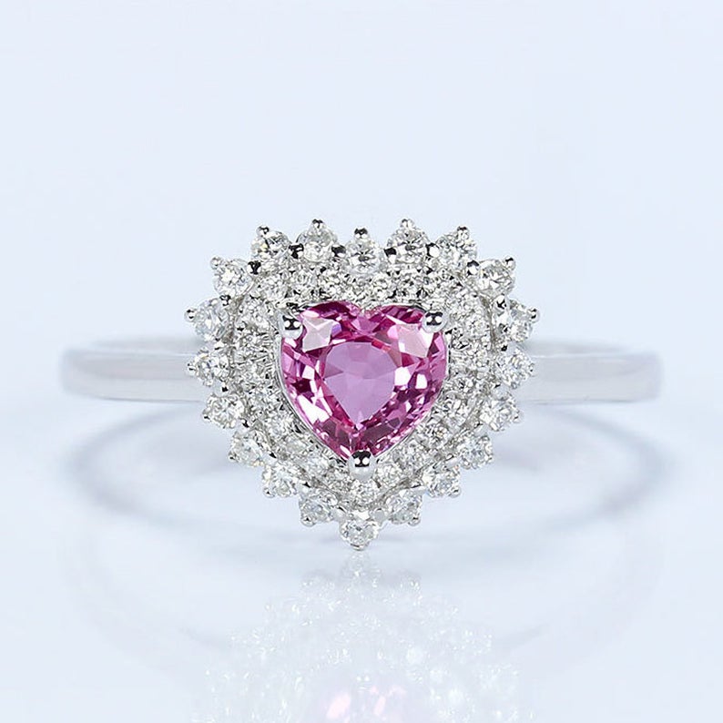 Barkev White Gold Pink Sapphire Diamond Engagement Ring – Ben Garelick