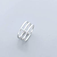 Minimalist 925 Sterling Silver Cage Ring, Architectural Ring, Geometric Ring, Statement Ring