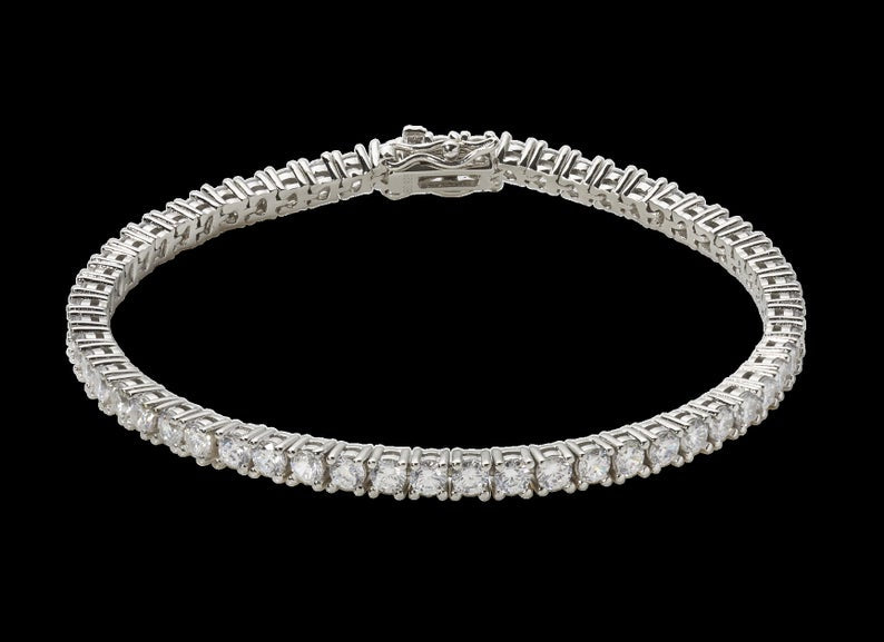 Sterling Silver Tennis Bracelet Diamonds | Moissanite Mens Bracelet Chains  - 2mm - Aliexpress