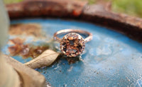 1 CT Round Cut Morganite Diamond Rose Gold Over On 925 Sterling Silver Halo Engagement Ring