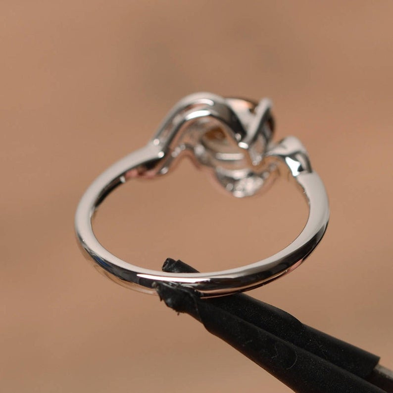 1.50 Ct Oval Cut Smoky Quartz 925 Sterling Silver Vintage Anniversary Gift Ring