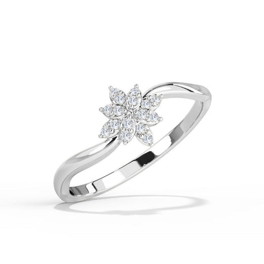 1.75 Ct Round Cut Diamond 925 Sterling Silver Floral Anniversary Gift Ring For Her