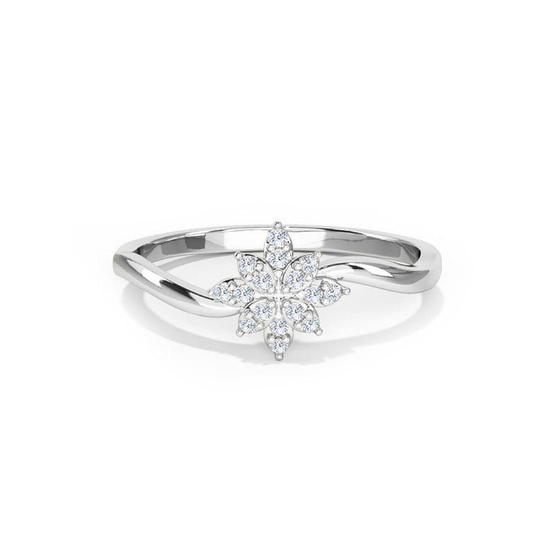 1.75 Ct Round Cut Diamond 925 Sterling Silver Floral Anniversary Gift Ring For Her