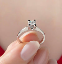 1 CT Round Cut Diamond 925 Sterling Silver Solitaire Wedding Ring Gift For Her