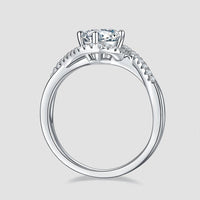 1 CT 925 Sterling Silver Round Cut Diamond Women Unique Engagement Ring Gift for Her