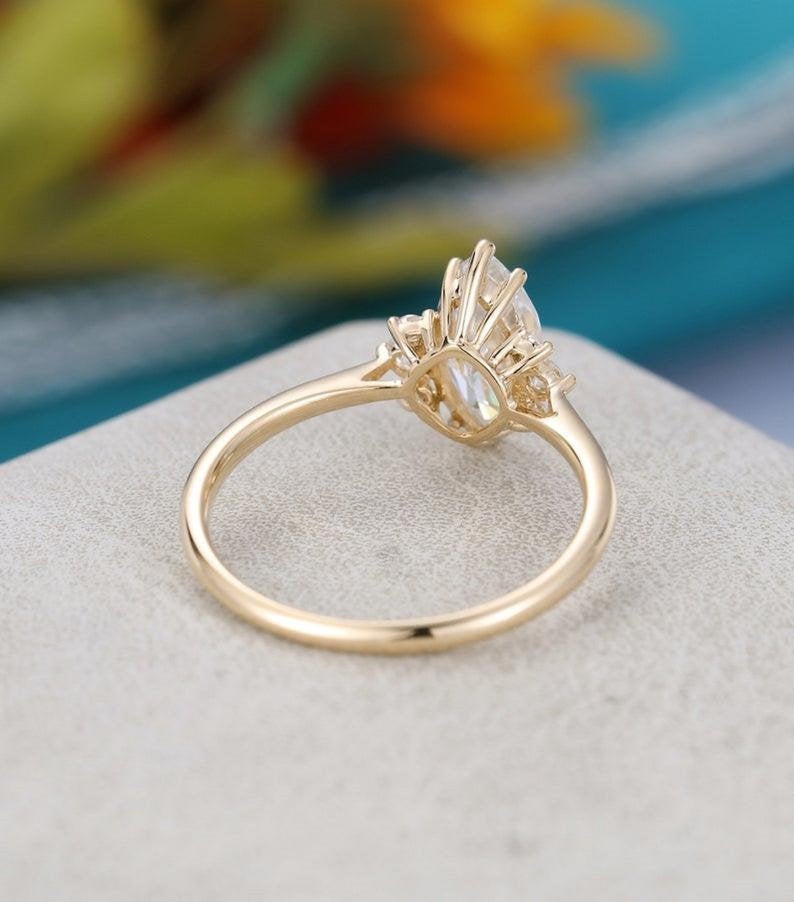 2.70 CT Marquise cut Diamond Yellow Gold Over On 925 Sterling Silver Wedding Ring For Her - atjewels.in