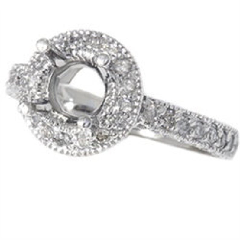 0.75 CT 925 Sterling Silver Round Cut Diamond Wedding Engagement Ring