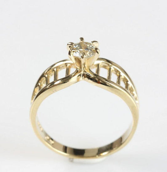 1 CT 925 Sterling Silver Round Cut Diamond Women Anniversary Solitaire Ring