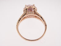 2 CT Pear Cut Morganite Diamond 925 Sterling Silver Halo Anniversary Ring