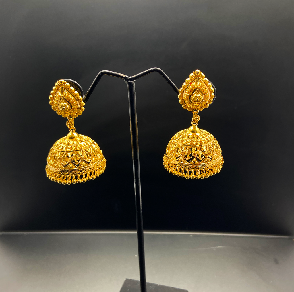 Timeless Traditional 22K Gold Jhumkas