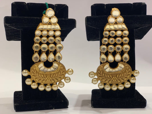 Antique Jadau Kundan Polki Jhumka Earring - atjewels.in